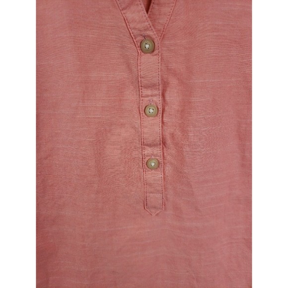 riders by lee womens shirt Sz Small pink long sleeve vneck cotton - Picture 3 of 11